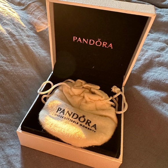 Pandora Bracelet with Blue, Purple, & Green Speckled Beauty Murano Glass Bead - Picture 2 of 3